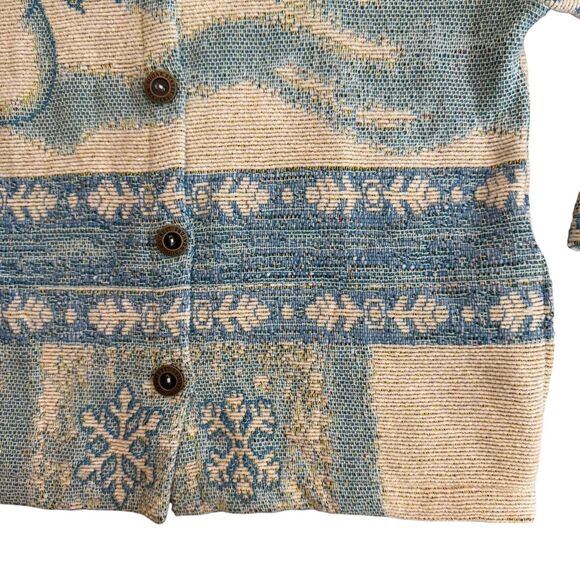 VINTAGE Unique‎ Sugar Street Weavers Snowman Sweater Winter Wonder Land S Rare - Picture 6 of 13